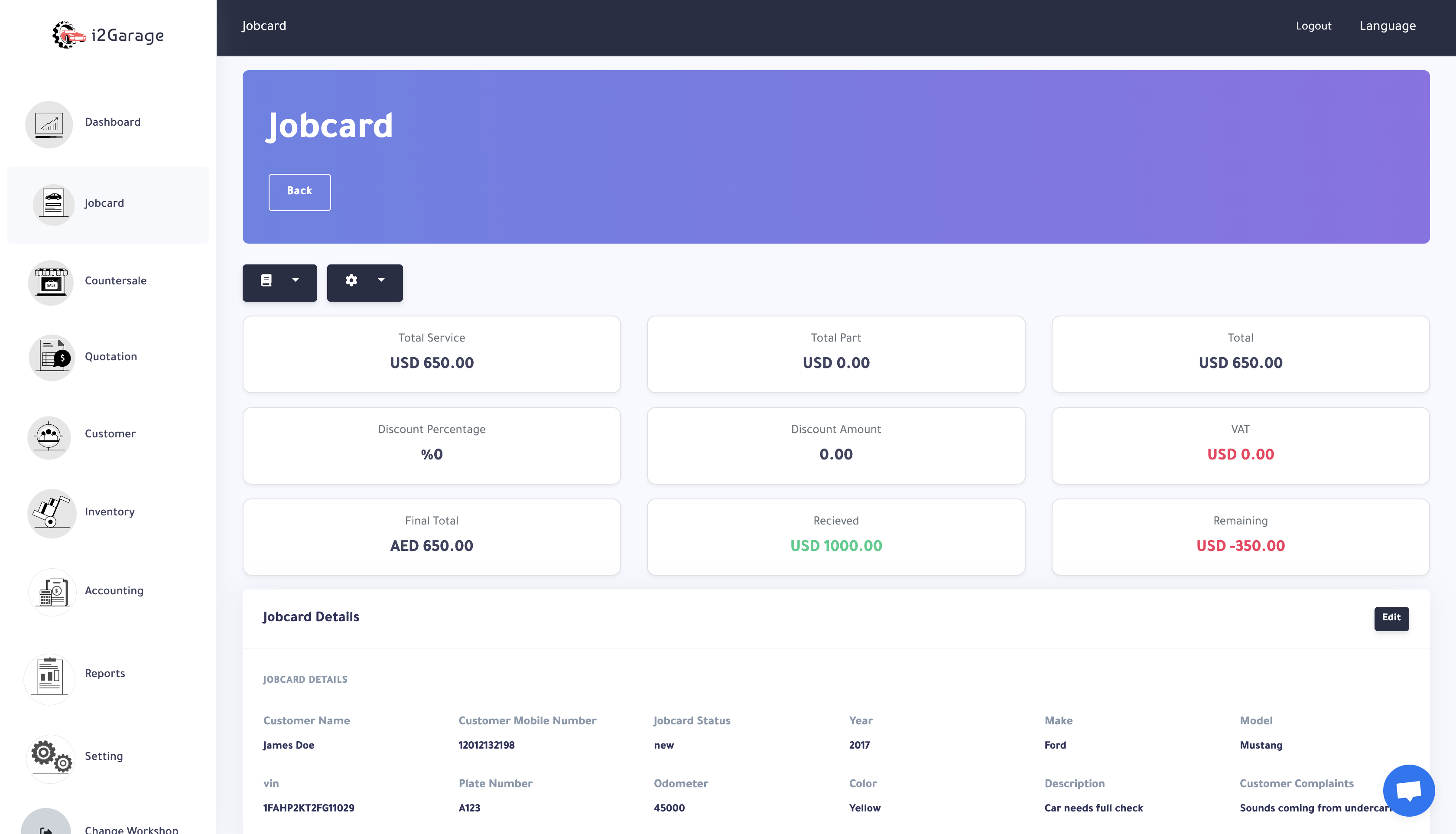 Dashboard Mockup